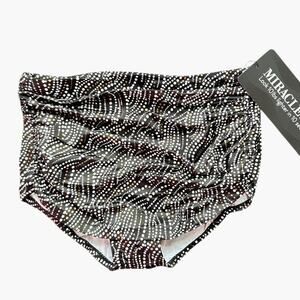 Miraclesuit Swim Norma Jean Bikini Bottoms Size 10 Bronze Age Black NWT